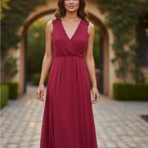 BCBGeneration Deep Red Maxi Dress